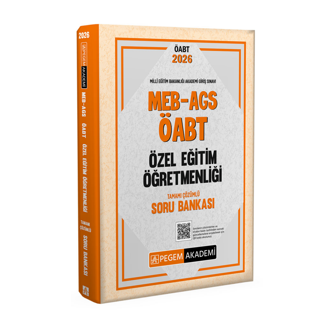 2026 MEB AGS ÖABT Özel Eğitim Öğretmenliği Tamamı Çözümlü Soru Bankası Pegem Yayınları