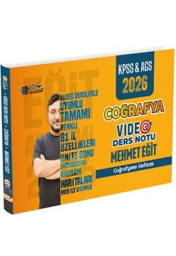 Eğit Akademi 2026 KPSS MEB-AGS Coğrafya Video Ders Notu - Mehmet Eğit Eğit Akademi