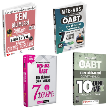 Dizgi Kitap 2025 Meb Ags ÖABT Fen Bilimleri Öğretmenliği Kazandıran 4'lü Set