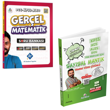 Dizgi Kitap ALES DGS KPSS AGS Tüm Adaylar İçin Sayısal Mantık Tamamı Video Çözümlü Çıkmış Sorular & Gerçel Matematik DGS KPSS ALES Soru Bankası Kr Akademi Seti