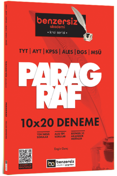 Benzersiz Akademi Yayınları TYT AYT KPSS ALES DGS MSÜ Kral Serisi Benzersiz Paragraf 10x20 Deneme