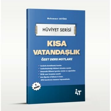 KPSS Vatandaşlık Özet Ders Notları Muhammet Aktürk 4T Yayınları