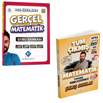 Dizgi Kitap 2026 Matematik Tüm Sınavlar Tamamı Video Çözümlü Çıkmış Sorular & Gerçel Matematik DGS KPSS ALES Soru Bankası Kr Akademi Seti