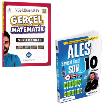 Dizgi Kitap 2026 ALES Sayısal Yetenek Tamamı Video Çözümlü Son 10 Sınav Çıkmış Sorular & Gerçel Matematik DGS KPSS ALES Soru Bankası Kr Akademi Seti
