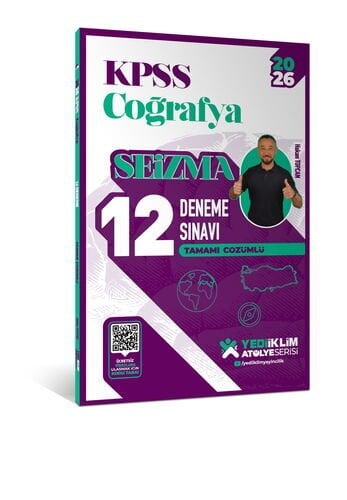 2026 KPSS Atölye Serisi Coğrafya Seizma Tamamı Çözümlü 12 Deneme Sınavı Yediiklim Yayınları