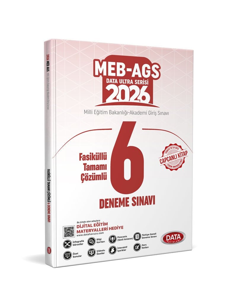 AGS Fasiküllü Tamamı Çözümlü 6 Deneme Sınavı Data Yayınları
