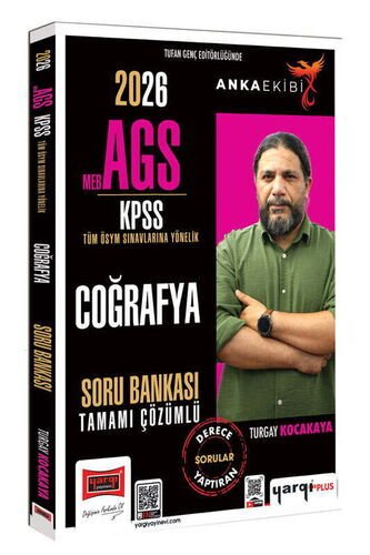 2026 MEB-AGS KPSS Anka Ekibi Tamamı Çözümlü Coğrafya Soru Bankası (Turgay Kocakaya) Yargı Yayınları