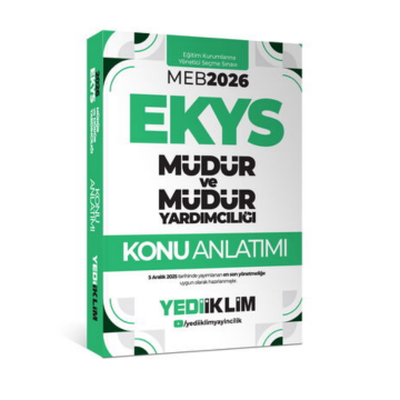 Yediiklim Yayınları 2026 MEB EKYS Müdür Ve Müdür Yardımcılığı Konu Anlatımı