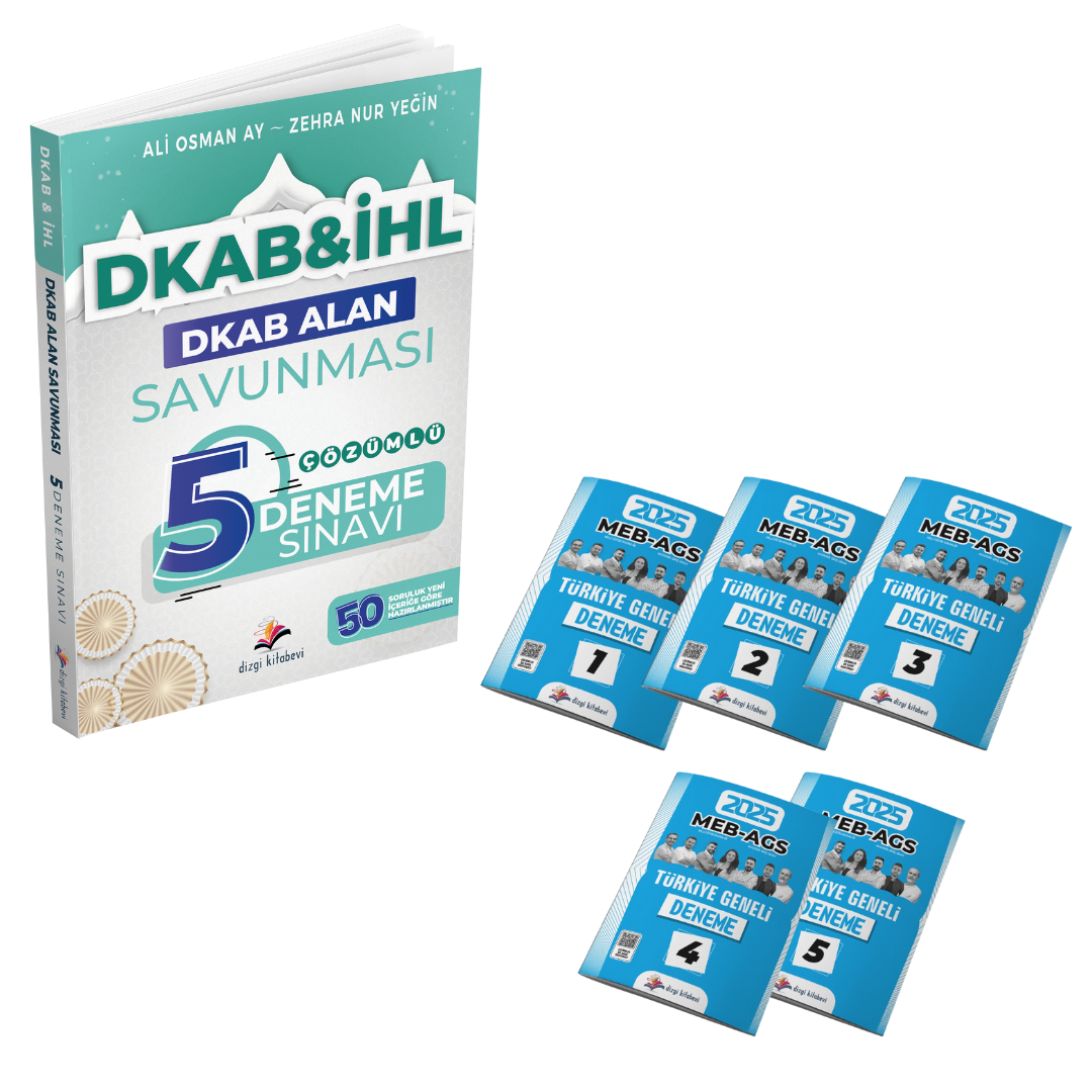 Dizgi Kitap 2025 Meb Ags Öabt DKAB İHL Alan Savunması Tamamı Çözümlü Fasiküller Halinde 5 Deneme ve AGS Türkiye Geneli Tamamı PDF Çözümlü 5 Deneme Seti