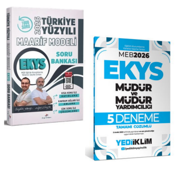 Dizgi Kitap 2026 MEB EKYS Türkiye Yüzyılı Maarif Modeli Soru Bankası & MEB EKYS Müdür Müdür Yardımcılığı 5 Deneme Yediiklim Yayınları Seti