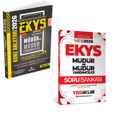 Dizgi Kitap 2026 MEB EKYS Müdür ve Müdür Yardımcılığı Konu Anlatımı & MEB EKYS Müdür ve Müdür Yardımcılığı Soru Bankası Yediiklim Yayınları Seti