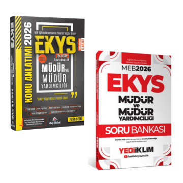 Dizgi Kitap 2026 MEB EKYS Müdür ve Müdür Yardımcılığı Konu Anlatımı & MEB EKYS Müdür ve Müdür Yardımcılığı Soru Bankası Yediiklim Yayınları Seti