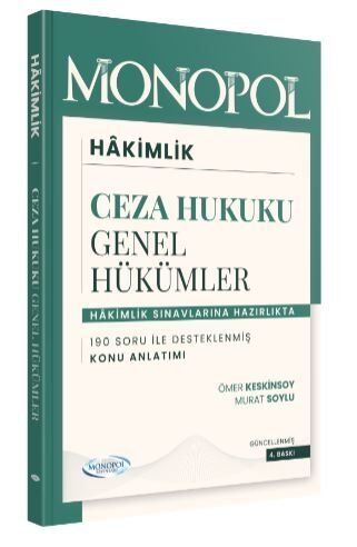 Ceza Hukuku Genel Hükümler 4. Baskı Monopol Yayınları