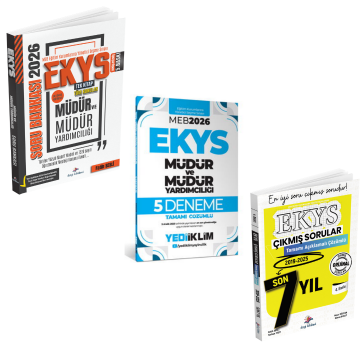 Dizgi Kitap 2026 MEB EKYS Müdür ve Müdür Yardımcılığı Soru Bankası & MEB EKYS 5 Deneme ve MEB EKYS Çıkmış Sorular 3'lü Set