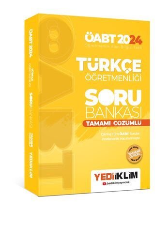 Yediiklim Yayınları 2024 ÖABT Türkçe Öğretmenliği Tamamı Çözümlü Soru Bankası
