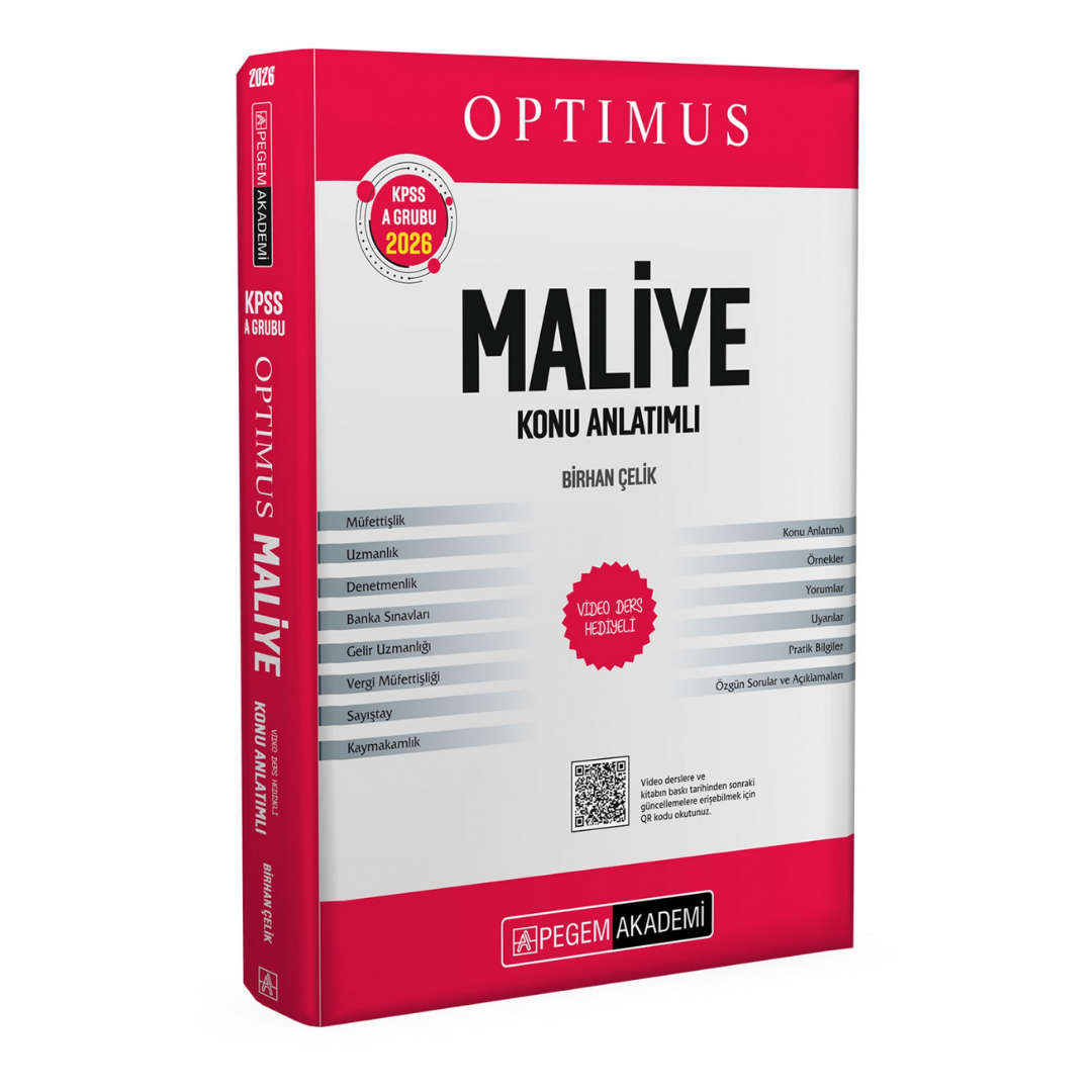 KPSS A Grubu Optimus Maliye Konu Anlatımı Pegem Yayınları