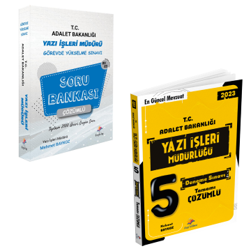Dizgi Kitap T.C. Adalet Bakanlığı GYS Yazı İşleri Müdürü Çözümlü Soru Bankası + 5 Deneme 2023 - Mehmet Baykoz