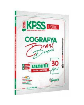 2026 KPSS Anamorfik Serisi Coğrafya 30lu Branş Denemesi YENİ SON TÜİK VERİLERİ EKLİ Dijital Çözümlü İnformal Yayınları