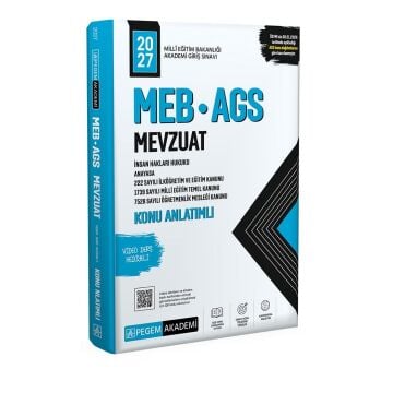 Pegem Yayınları 2027 MEB-AGS Mevzuat Konu Anlatımlı