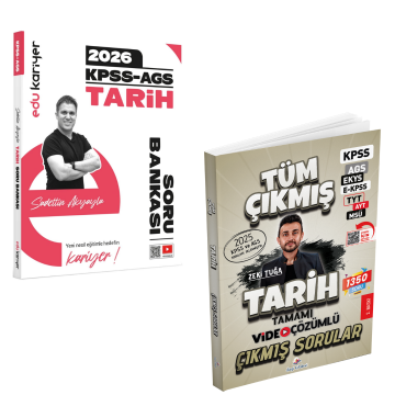 Dizgi Kitap 2026 Tarih Tüm Sınavlar Çıkmış Sorular & KPSS AGS Tarih Soru Bankası Edu Kariyer Yayınları Seti