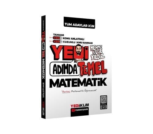 Tüm Adaylar için Yedi Adımda Temel Matematik Video Konu Anlatımlı Video Çözümlü Soru Bankası Yediiklim Yayınları