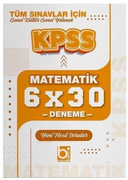 Bigelio Yayıncılık KPSS Matematik 6x30 Deneme
