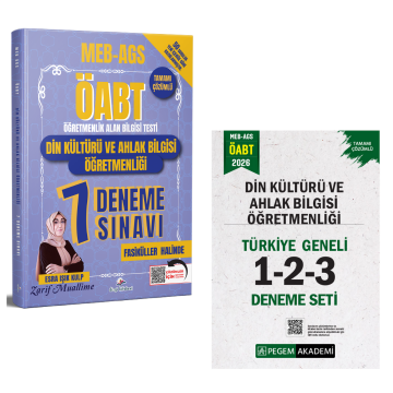 Dizgi Kitap 2026 Meb Ags ÖABT Din Kültürü ve Ahlak Bilgisi Öğretmenliği 7 Deneme Sınavı & MEB AGS ÖABT Din Kültürü ve Ahlak Bilgisi Öğretmenliği Türkiye Geneli 1-2-3 (3'lü Deneme) Pegem Seti