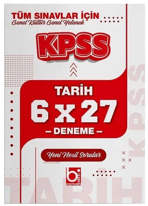 KPSS Tarih 6x27 Deneme Bigelio Yayıncılık
