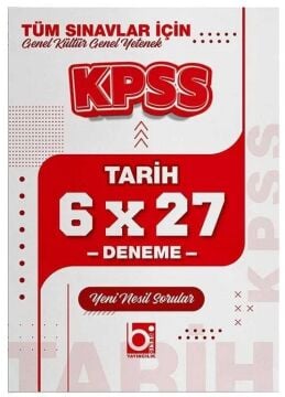 Bigelio KPSS Tarih 6x27 Deneme Bigelio Yayıncılık