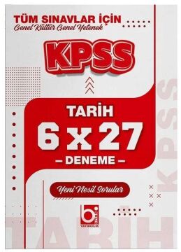 Bigelio Yayıncılık KPSS Tarih 6x27 Deneme