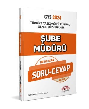 Türkiye Taşkömürü Kurumu Genel Müdürlüğü Şube Müdürü Soru-Cevap Editör Yayınları