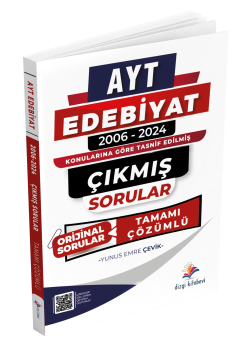 Dizgi Kitap 2025 AYT Edebiyat Konularına Göre Tasnif Edilmiş Tamamı PDF Çözümlü Çıkmış Sorular