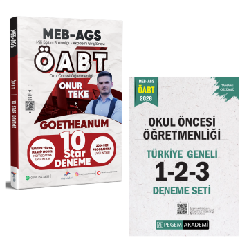 Dizgi Kitap 2026 Meb Ags ÖABT Okul Öncesi Öğretmenliği 10 Star Deneme & MEB AGS ÖABT Okul Öncesi Öğretmenliği Türkiye Geneli 1-2-3 (3'lü Deneme Seti) Pegem Seti