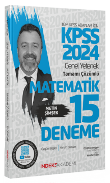 İndeks Akademi 2024 KPSS Matematik 15 Deneme Çözümlü - Metin Şimşek İndeks Akademi Yayıncılık