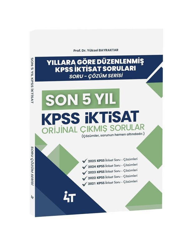 Son 5 YIL KPSS İktisat  Çıkmış Sorular 4T Yayınları