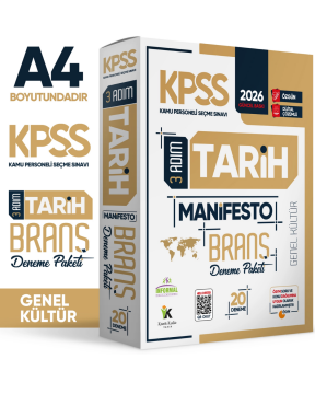 2026 KPSS Genel Kültür 3 Adım Tarih Manifesto 20li Dijital Çözümlü Branş Deneme Paketi İnformal Yayınları