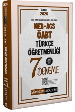 Pegem Yayınları 2026 MEB-AGS ÖABT Türkçe Öğretmenliği Tamamı Çözümlü 7 Deneme