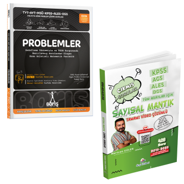 Dizgi Kitap ALES DGS KPSS AGS Tüm Adaylar İçin Sayısal Mantık Çıkmış Sorular ve TYT AYT MSÜ KPSS ALES DGS Problemler Soru Bankası Barış Yayınları Seti