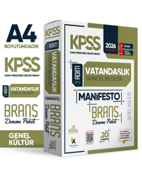 İnformal Yayınları 2026 KPSS Genel Kültür 3 Adım Vatandaşlık Manifesto 20li Dijital Çözümlü Branş Deneme Paketi