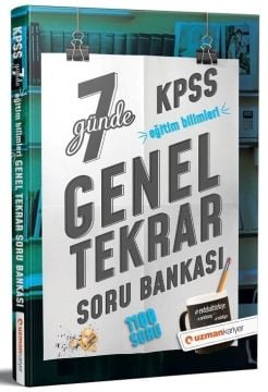 Uzman Kariyer Yayınları KPSS Eğitim Bilimleri 7 Günde Genel Tekrar Soru Bankası