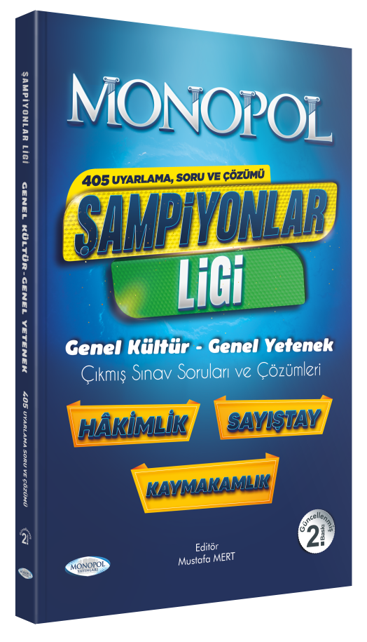 Monopol Şampiyonlar Ligi Genel Kültür-Genel Yetenek Çıkmış Sorular 2. Baskı Monopol Yayınları