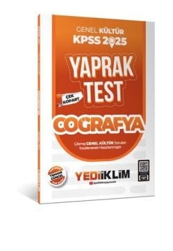 Yediiklim Yayınları 2025 KPSS Genel Kültür Coğrafya Çek Kopart Yaprak Test