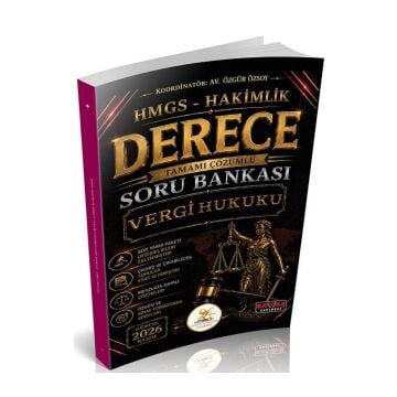 Savaş Yayınları HUKAL HMGS-Hakimlik Derece Vergi Hukuku Soru Bankas