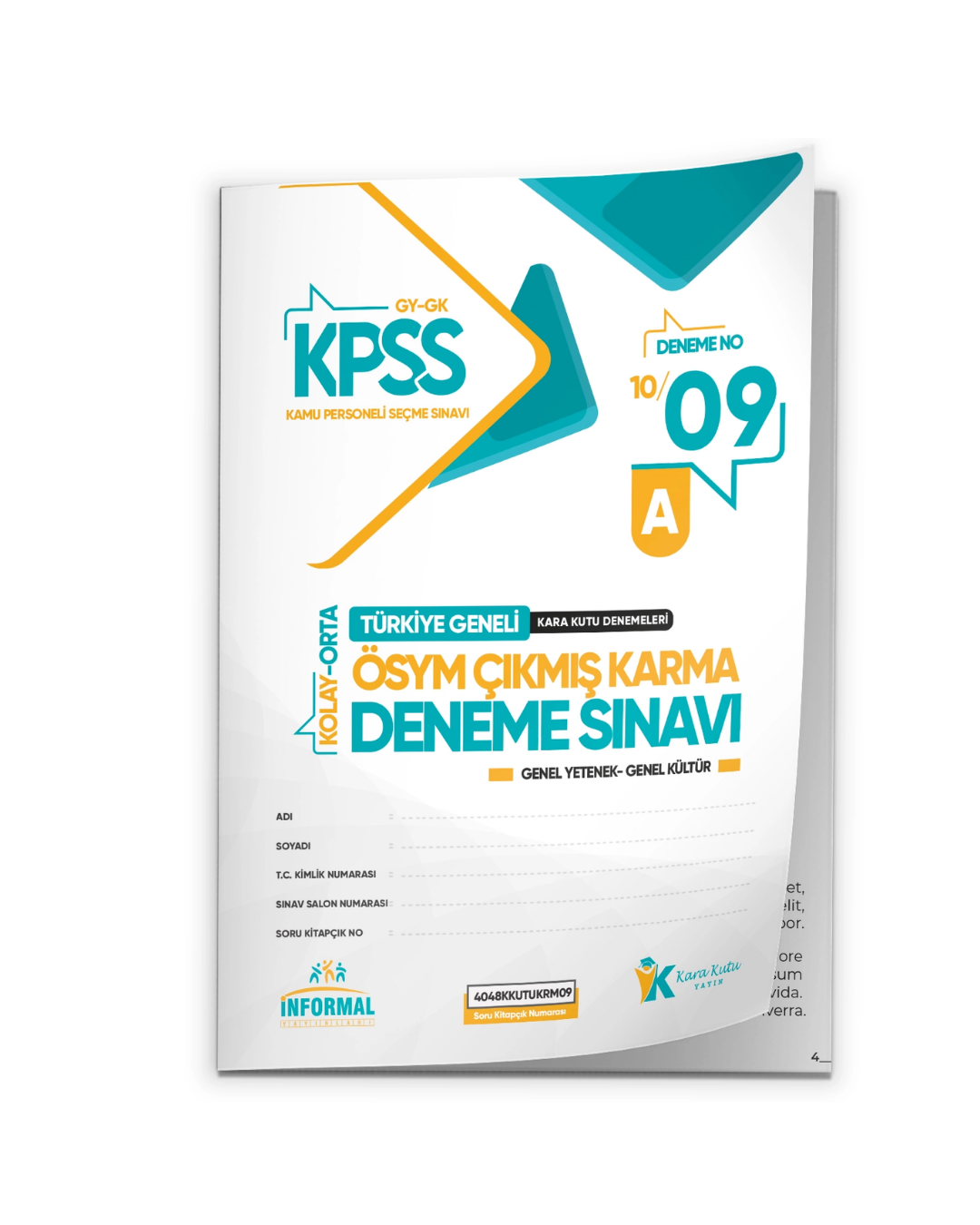 2026 KPSS ÖSYM Arşivi Çıkmış Soru Karma Genel Yetenek Genel Kültür D. Çözümlü Deneme 10/9.Kitapçık İnformal Yayınları