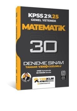 Yediiklim Yayınları 2025 KPSS Genel Yetenek Atölye Serisi Matematik Tamamı Video Çözümlü 30 Deneme Sınavı