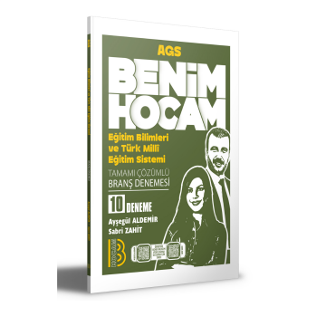 2026 AGS Eğitim Bilimleri ve Türk Milli Eğitim Sistemi Tamamı Çözümlü 10 Deneme Ayşegül Aldemir Sabri Zahit Benim Hocam Yayınları
