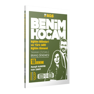 Benim Hocam Yayınları 2027 AGS Eğitim Bilimleri ve Türk Milli Eğitim Sistemi Tamamı Çözümlü 10 Deneme - Ayşegül Aldemir, Sabri Zahit