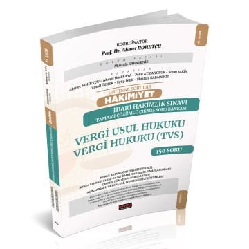 Orijinal Sorular HAKİMİYET İdari Hakimlik Sınavı Vergi Usul Hukuku VH TVS Çıkmış Soru Bankası Savaş Yayınları