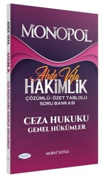 Monopol Yayınları Ahde Vefa Hakimlik Ceza Hukuku Genel Hükümler Soru Bankası