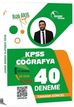 Doktrin KPSS Coğrafya 40 Deneme Çözümlü - Rıza Akın Kayar Doktrin Yayınları